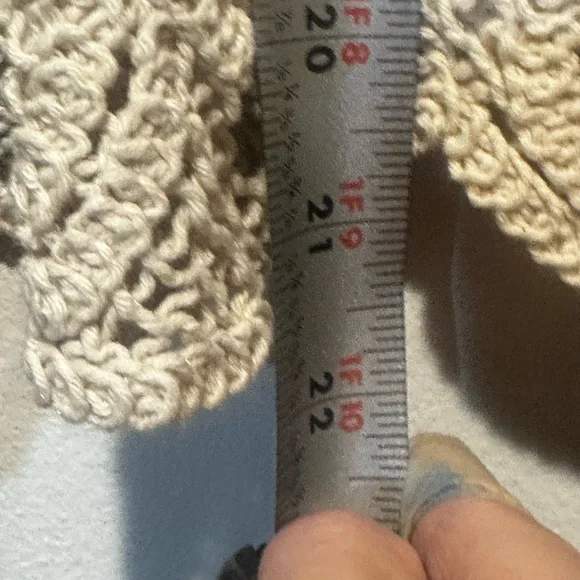 Knit lace cardigan ivory size xl button up. Scandigirl coquette boho - Picture 7 of 7